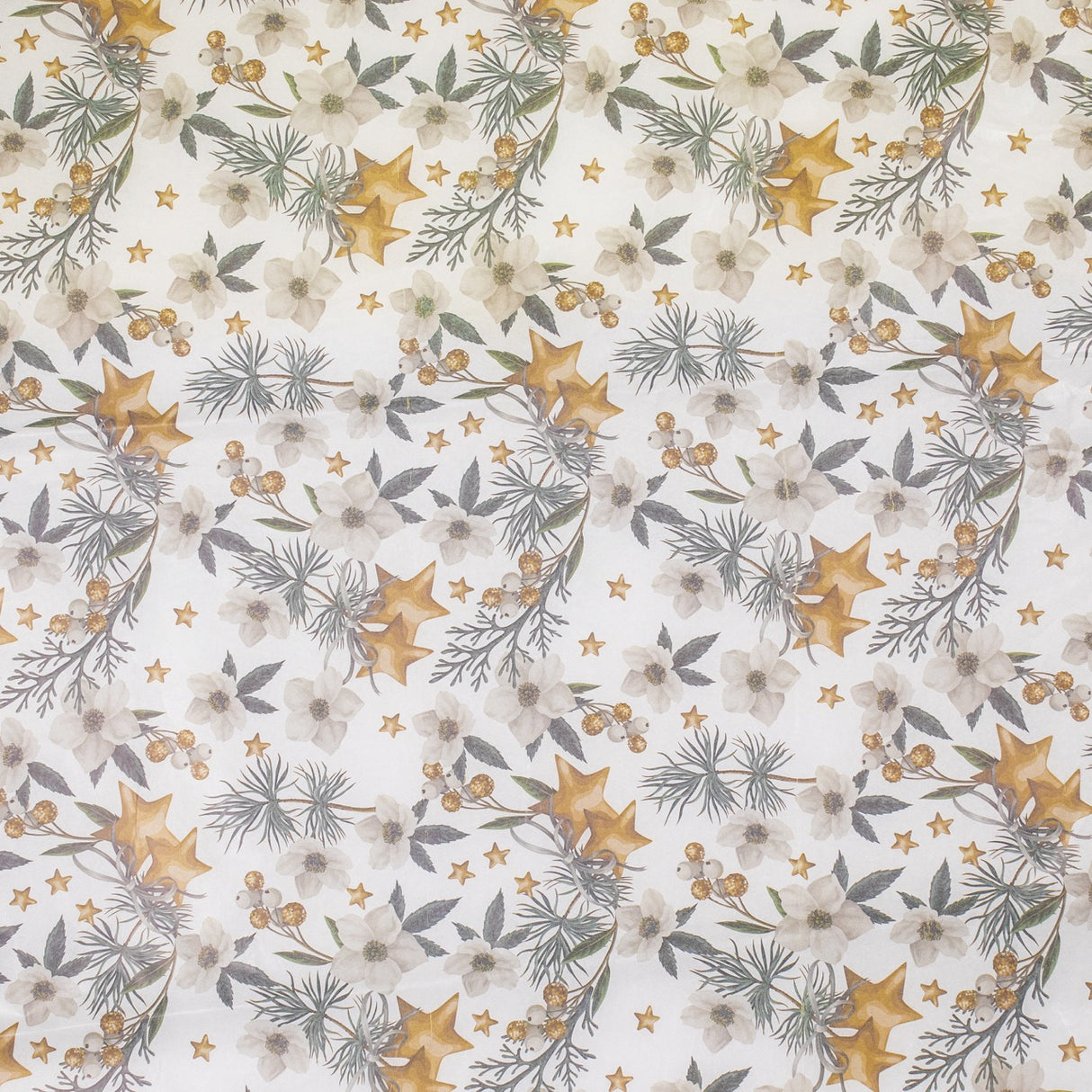 Carta Velina Christmas Flower cm 50x70
