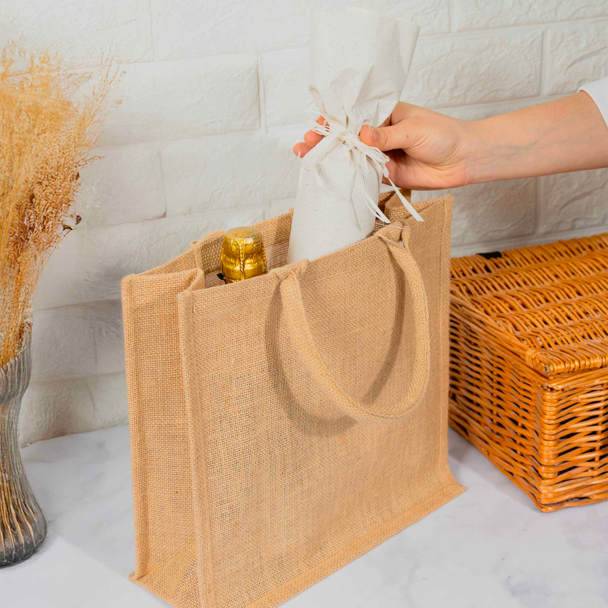 Shopper Juta Manico in cotone Naturale