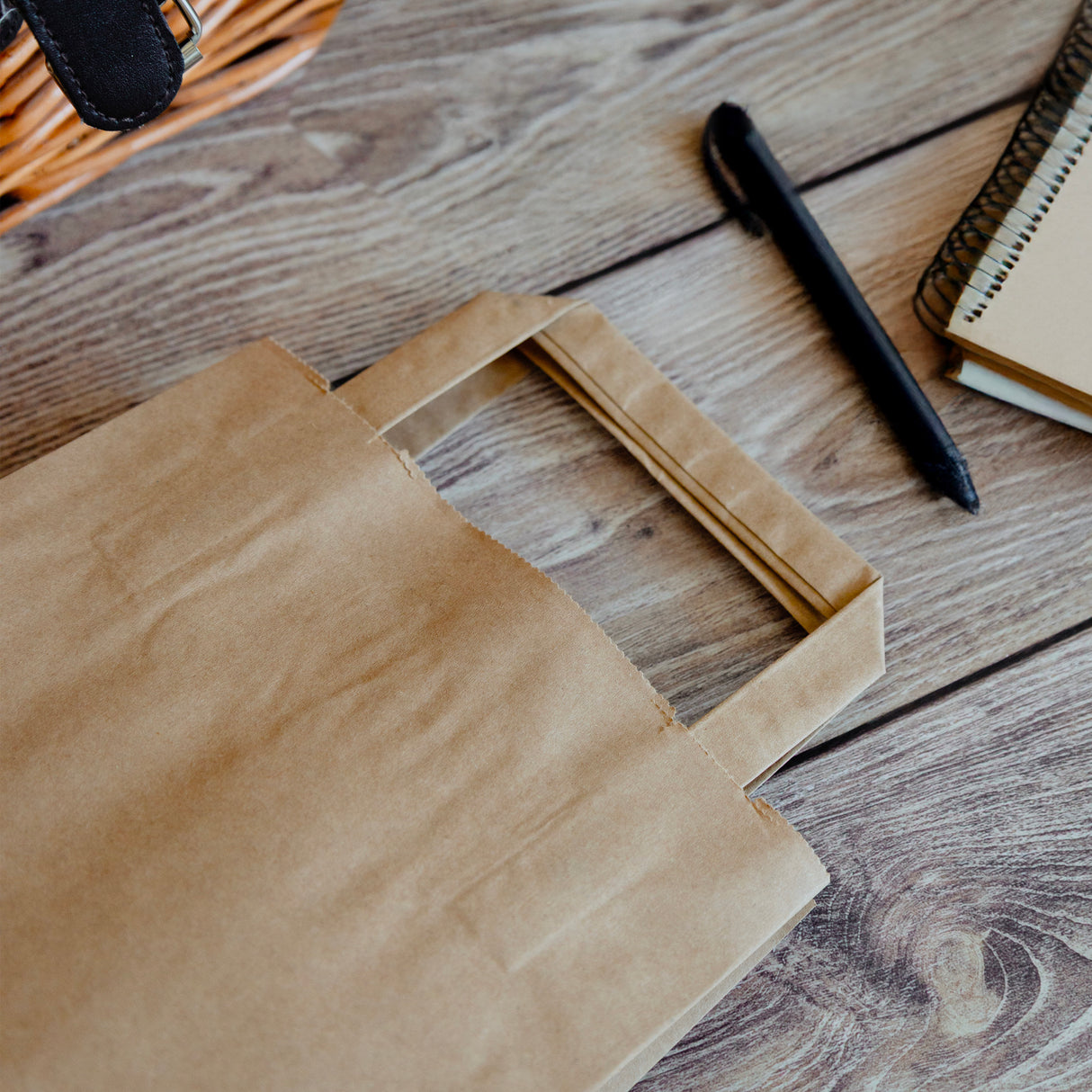 Shopper Carta Biokraft piattina Avana