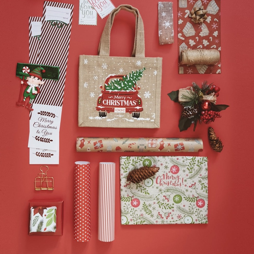 Fogli Incarto Merry Christmas per Confezioni Regalo