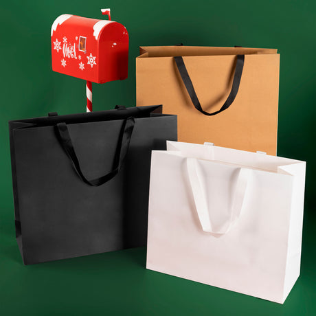 Shopper Carta Elegance con Manico Gros Grain