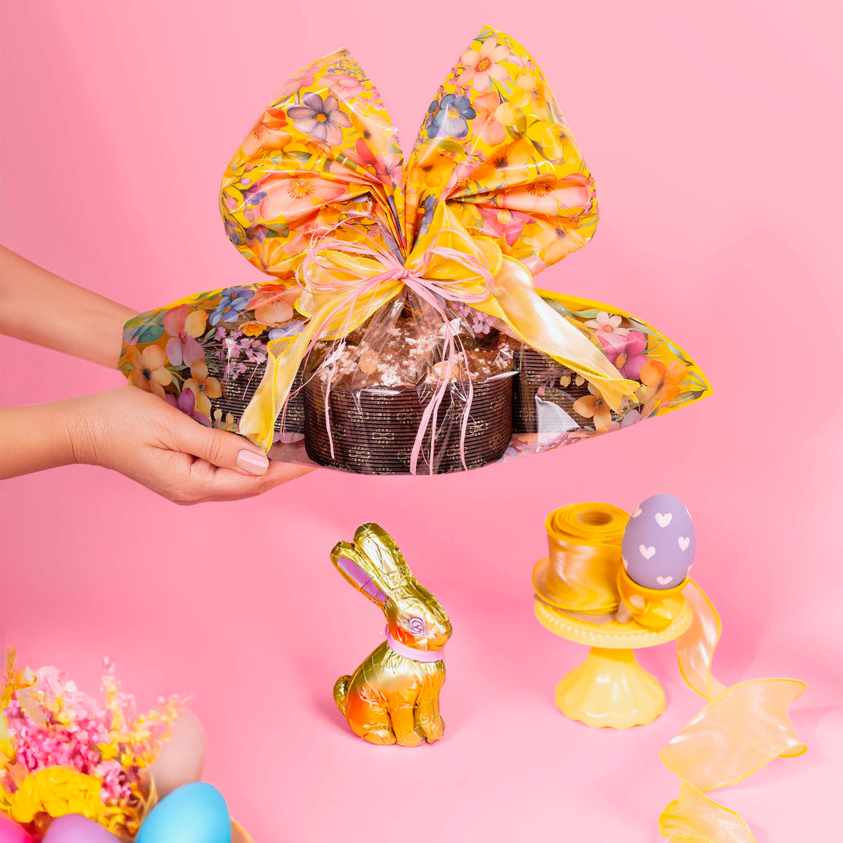 Sacchetti Portacolomba Fantasia Fiori cm 40x50