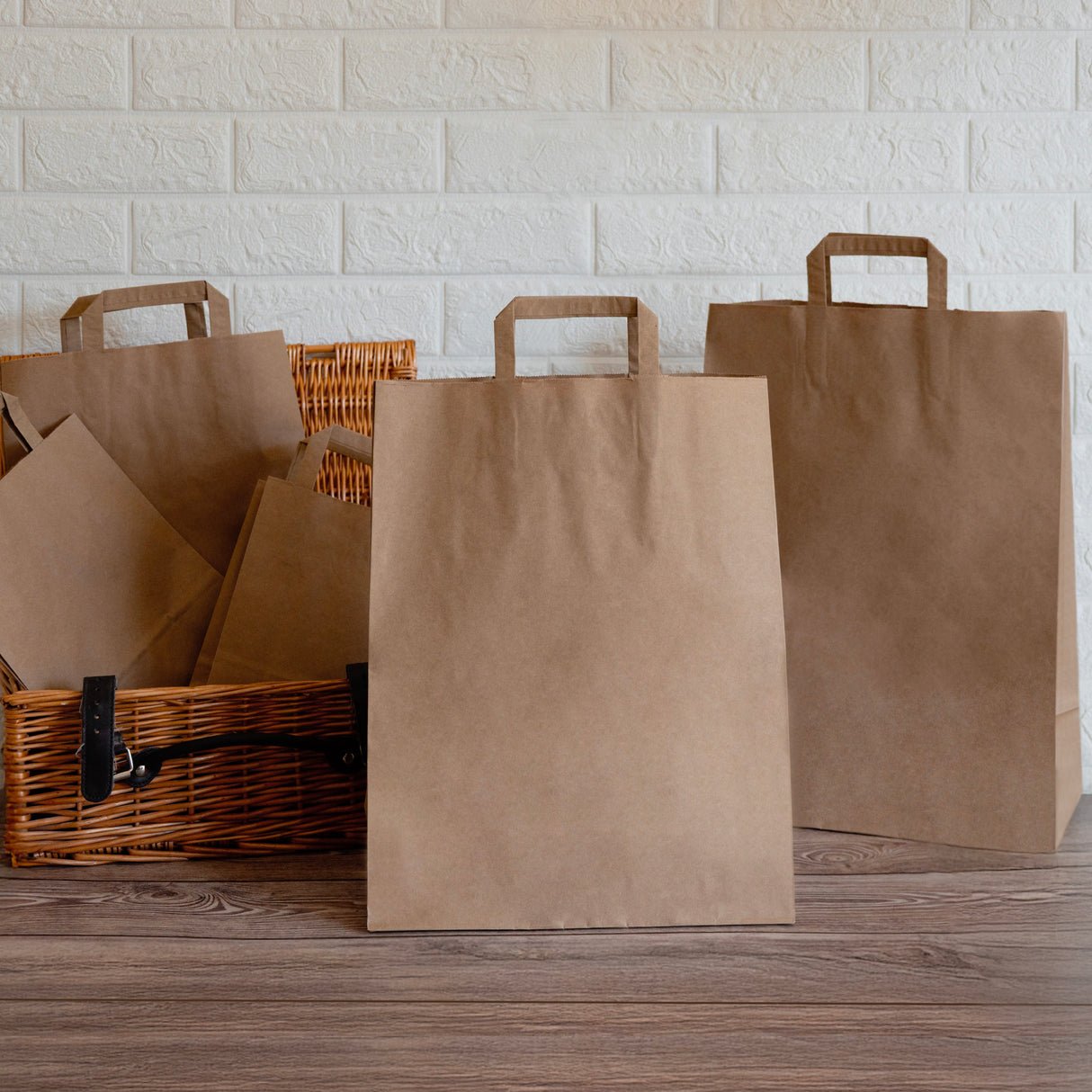 Shopper Carta Biokraft piattina Avana