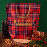 Shopper Carta Cemento Tartan Personalizzate con Logo