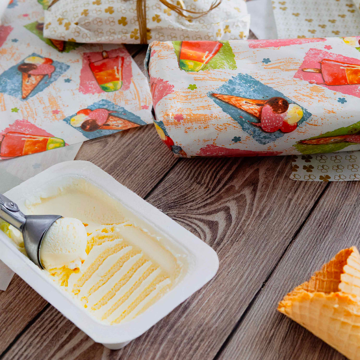 Carta Pelle Aglio Fantasia Gelato