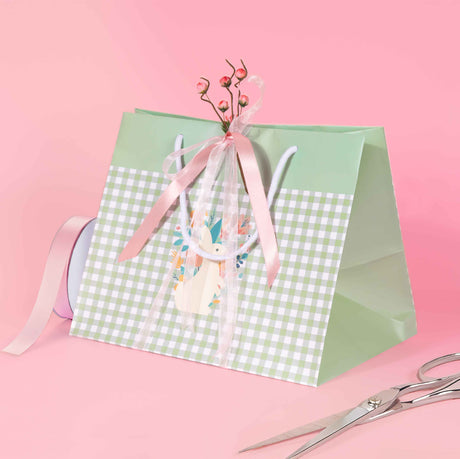 Shopper Lusso Quadretti Fondo Largo Mix