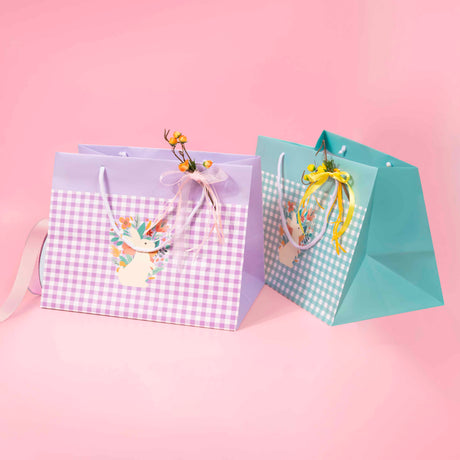 Shopper Lusso Quadretti Fondo Largo Mix