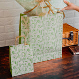 Buste Shopper Carta Erba Botanic con Manici in Carta Ritorta