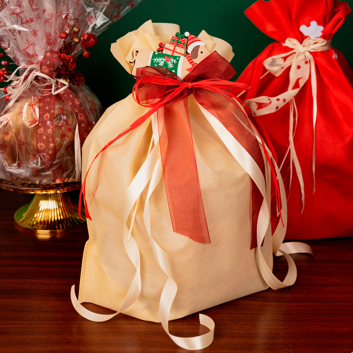 Sacco Portapanettone con Nastro in Doppio Raso