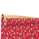 Bobina Carta Regalo Kraft stampa Natalizia Hansel