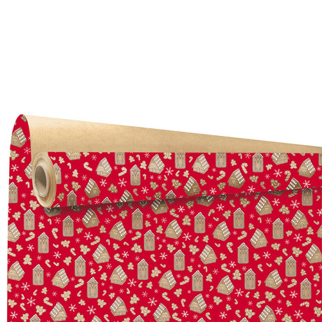 Bobina Carta Regalo Kraft stampa Natalizia Hansel