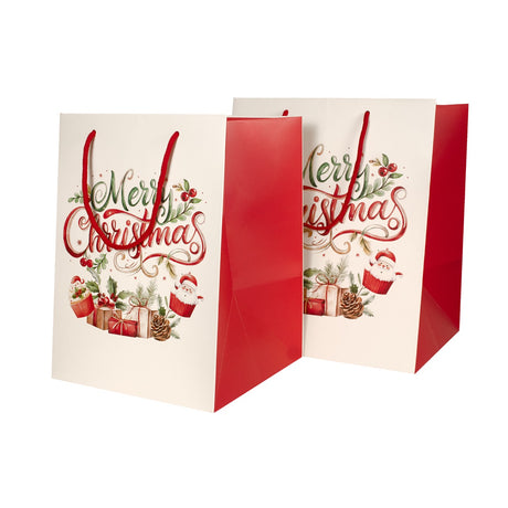 Busta Shopper Merry Christmas Fondo Largo