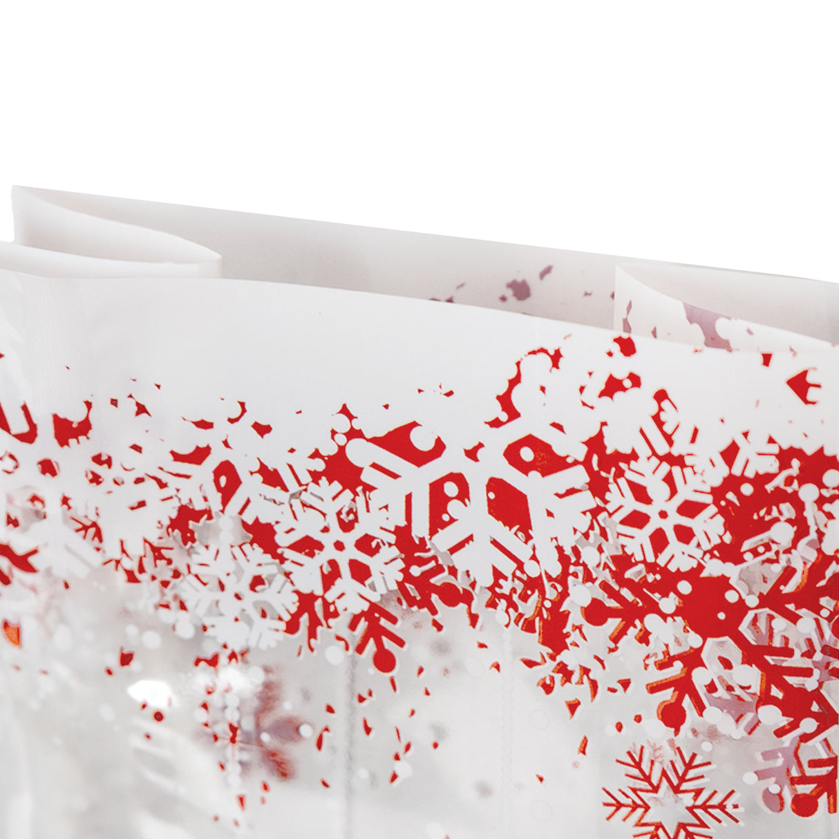 Sachet OPP Fond Carré Cristaux de Neige