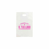 Shopper in Plastica Bianca Personalizzabile