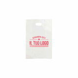 Shopper in Plastica Bianca Personalizzabile