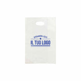 Shopper in Plastica Bianca Personalizzabile