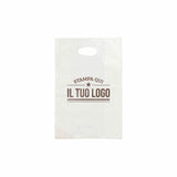 Shopper in Plastica Bianca Personalizzabile