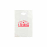 Shopper in Plastica Bianca Personalizzabile