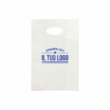 Shopper in Plastica Bianca Personalizzabile