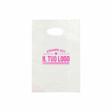 Shopper in Plastica Bianca Personalizzabile