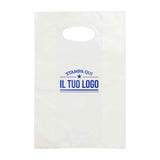 Shopper in Plastica Bianca Personalizzabile