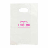 Shopper in Plastica Bianca Personalizzabile