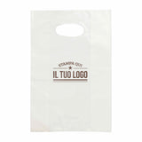 Shopper in Plastica Bianca Personalizzabile