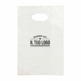 Shopper in Plastica Bianca Personalizzabile