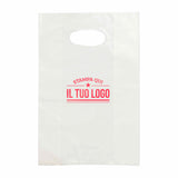 Shopper in Plastica Bianca Personalizzabile