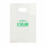 Shopper in Plastica Bianca Personalizzabile