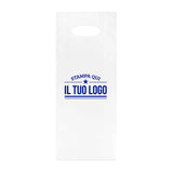 Shopper in Plastica Bianca Porta Bottiglie Personalizzabile
