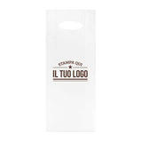 Shopper in Plastica Bianca Porta Bottiglie Personalizzabile