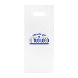 Shopper in Plastica Bianca Porta Bottiglie Personalizzabile