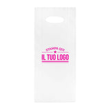 Shopper in Plastica Bianca Porta Bottiglie Personalizzabile