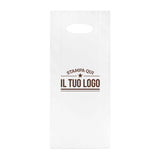 Shopper in Plastica Bianca Porta Bottiglie Personalizzabile