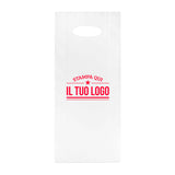 Shopper in Plastica Bianca Porta Bottiglie Personalizzabile