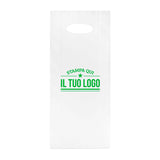 Shopper in Plastica Bianca Porta Bottiglie Personalizzabile