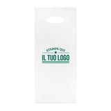 Shopper in Plastica Bianca Porta Bottiglie Personalizzabile