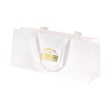 Shopper Carta Elegance Portabottiglia Orizzontale Personalizzabile con maniglia in Gros Grain