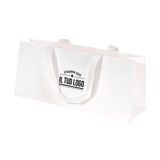 Shopper Carta Elegance Portabottiglia Orizzontale Personalizzabile con maniglia in Gros Grain
