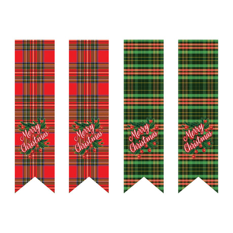 Chiudibusta Adesivo Tartan & Merry Christmas Mix