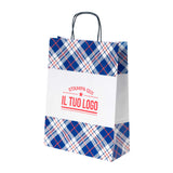 Shopper Carta Scottish Blu Personalizzabile su 2 lati