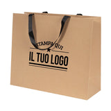 Shopper Carta Elegance manico Gros Grain Personalizzabile a Caldo