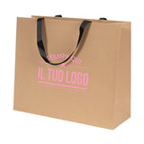 Shopper Carta Elegance manico Gros Grain Personalizzabile a Caldo