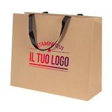 Shopper Carta Elegance manico Gros Grain Personalizzabile a Caldo