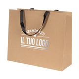 Shopper Carta Elegance manico Gros Grain Personalizzabile a Caldo