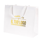 Shopper Carta Elegance manico Gros Grain Personalizzabile a Caldo