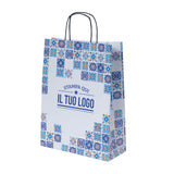 Shopper Maioliche Colorate in Carta Personalizzabili