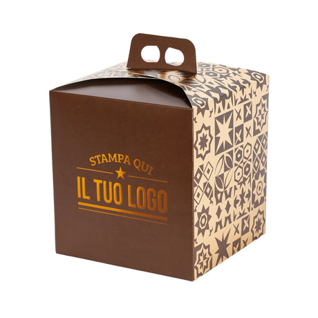 Portapanettone Alto 750GR Personalizzabile Fantasia Maioliche Metal