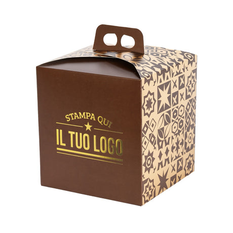 Portapanettone Alto 750GR Personalizzabile Fantasia Maioliche Metal